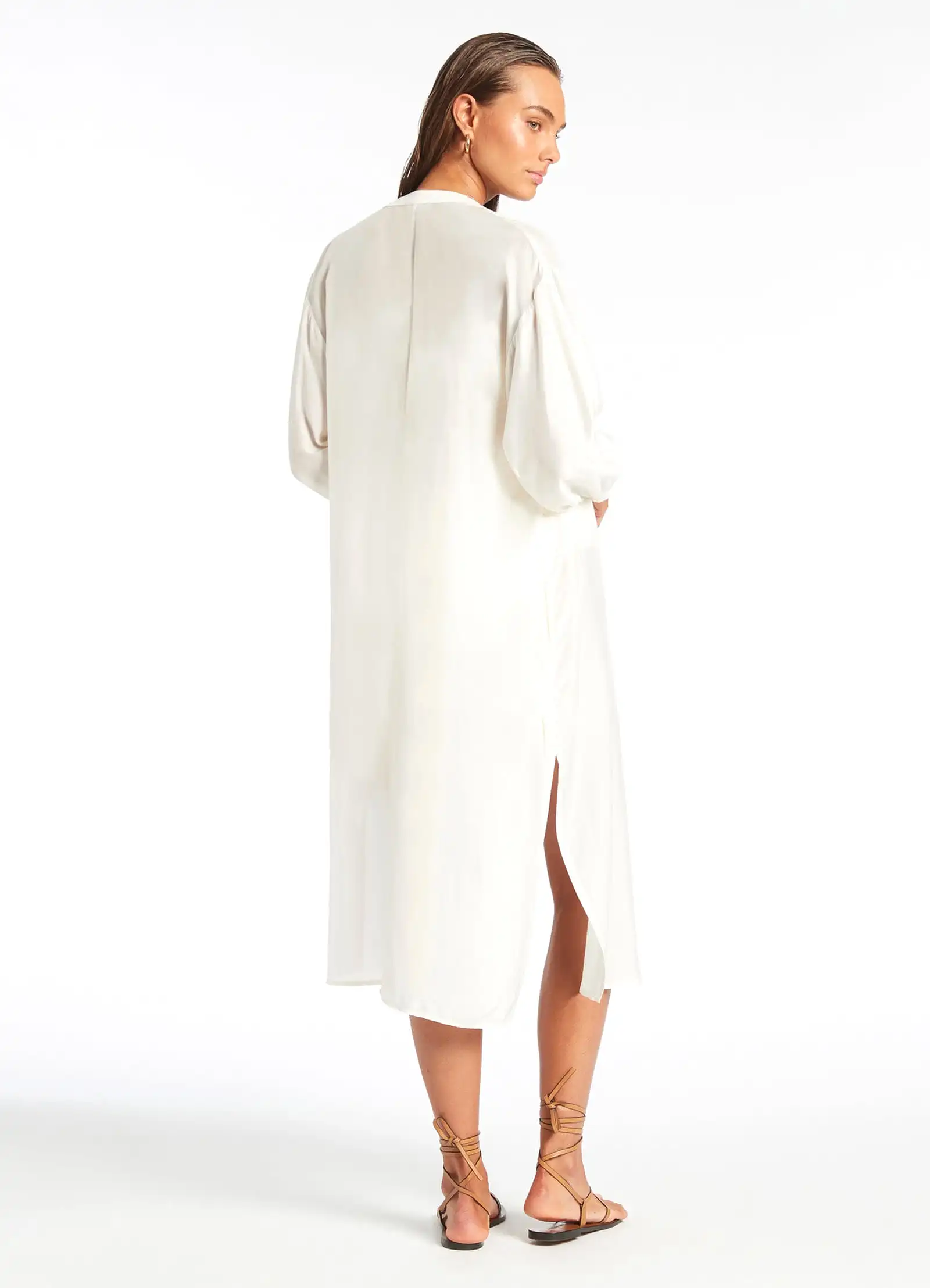 Jetset Shirt Dress - Cream