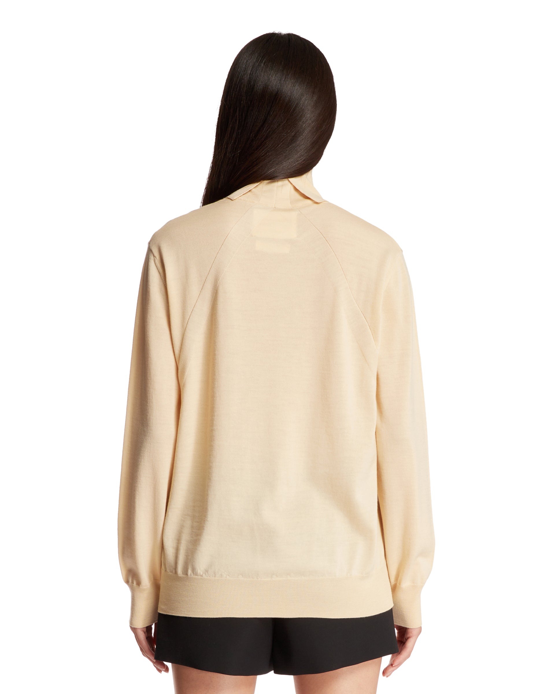 Light Beige High-Neck Sweater