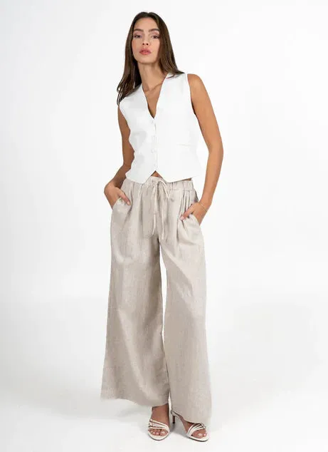 Linen Wide Leg Pant