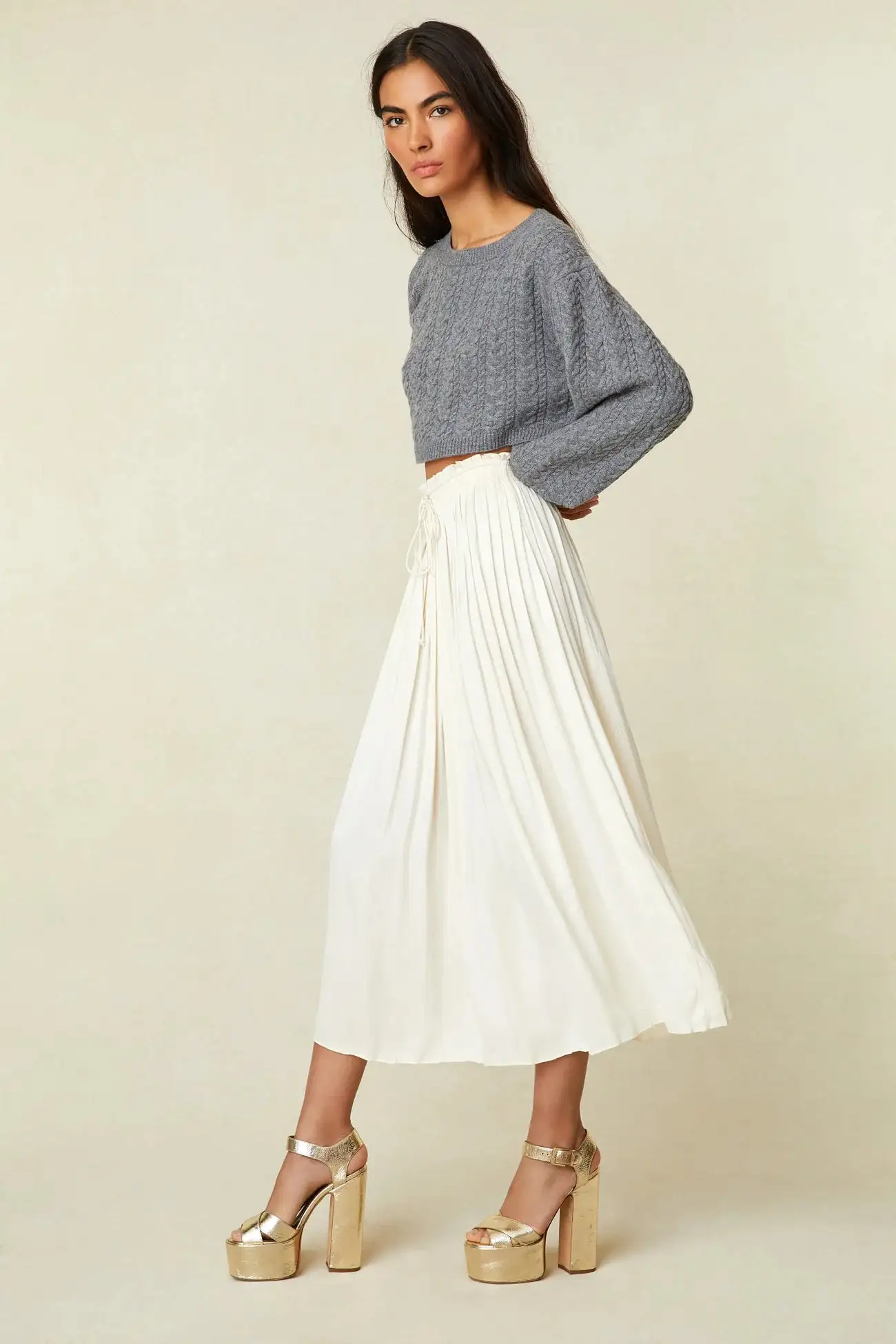 Loveshackfancy - Chica Midi Skirt - Antique White