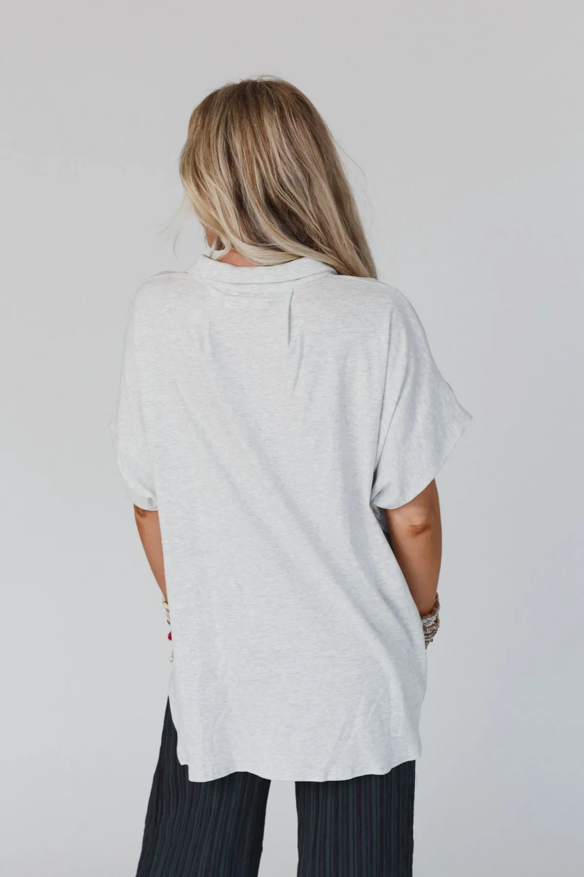 Maren Dolman Sleeve Top - Heather Gray