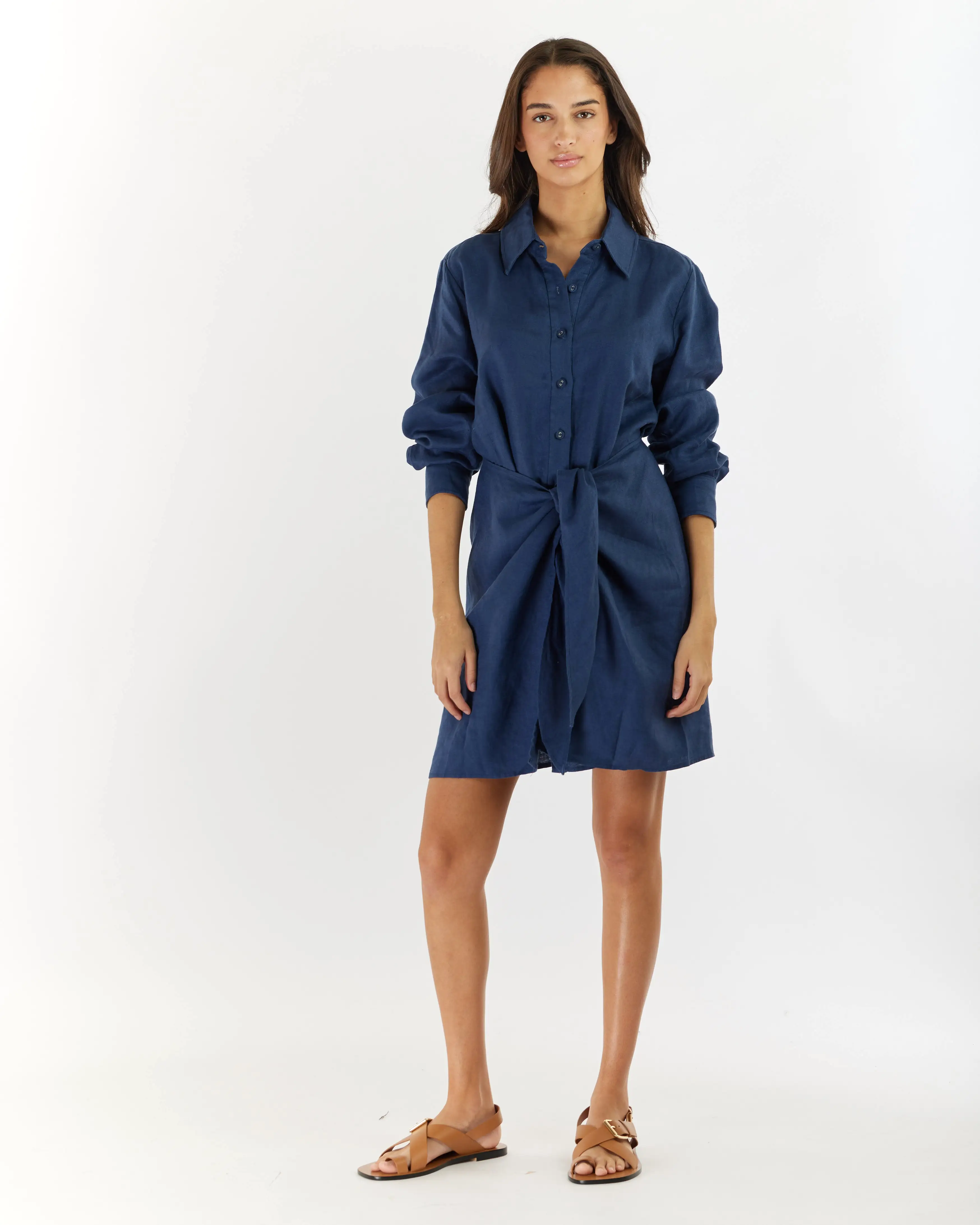 Marseille Linen Shirt Dress