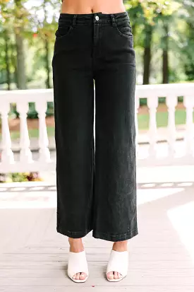 Match The Energy Black Wide Leg Jeans