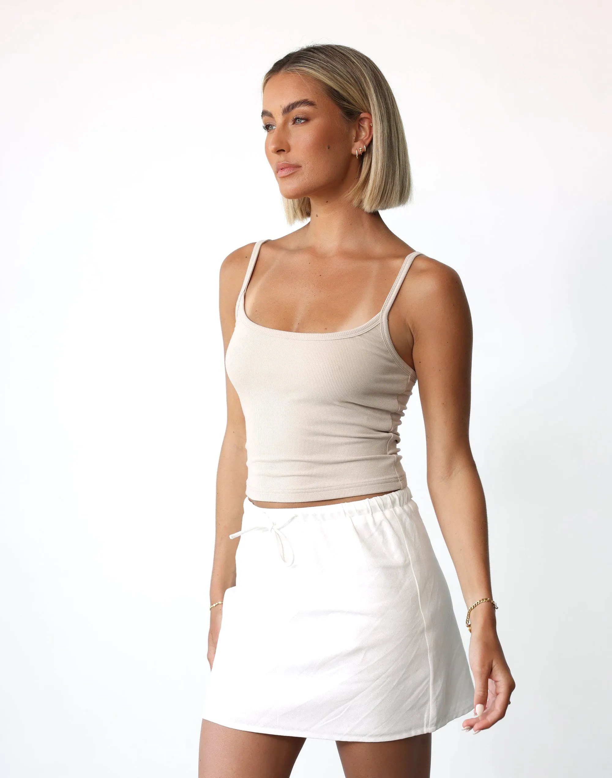 Maya Mini Skirt (White)