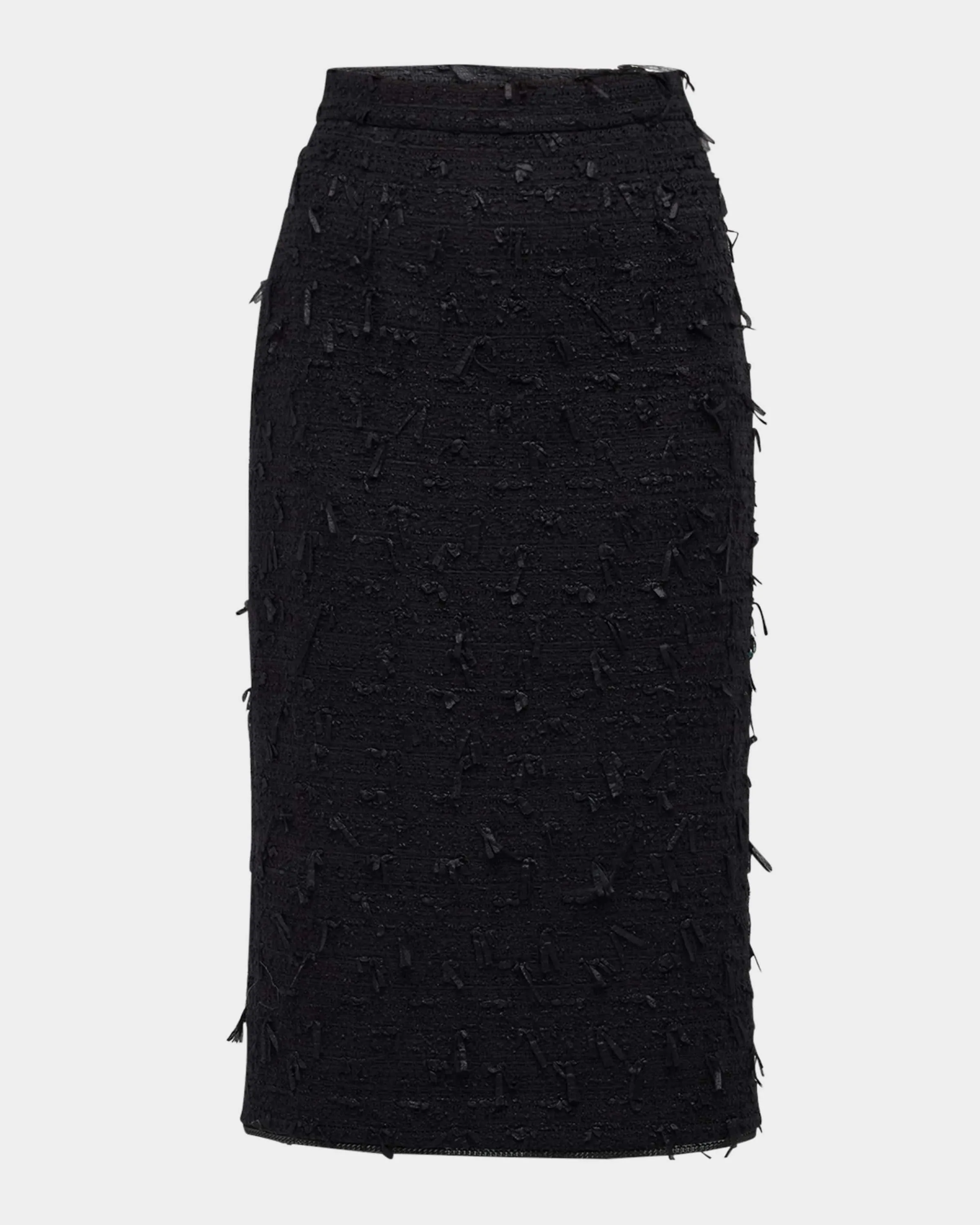 Mayson Frayed Tweed Midi Skirt