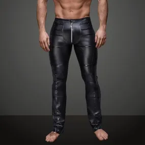 Men's Faux Leather PVC Pants for Nightclub Wear