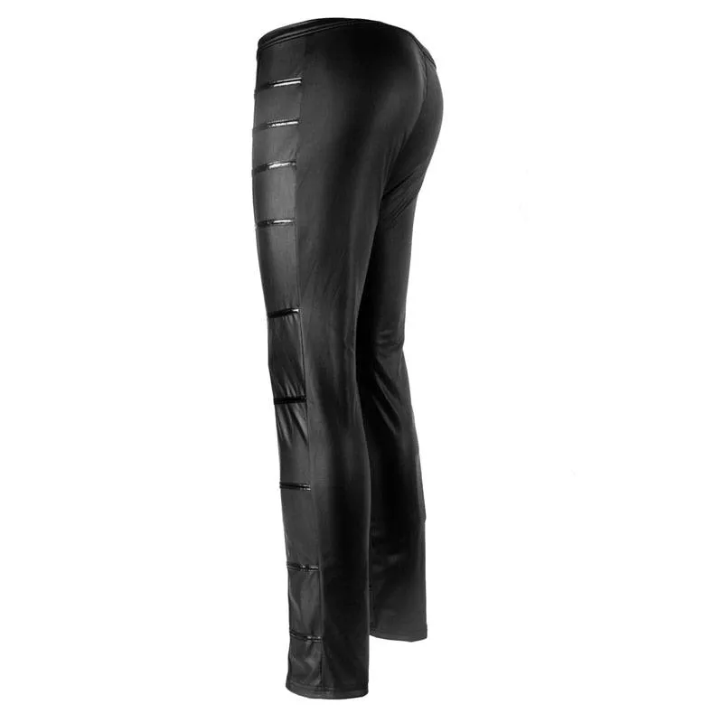 Men's Faux Leather PVC Pants for Nightclub Wear