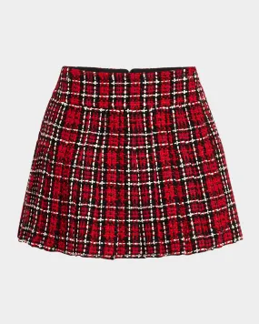 Mera Plaid Pleated Mini Skirt