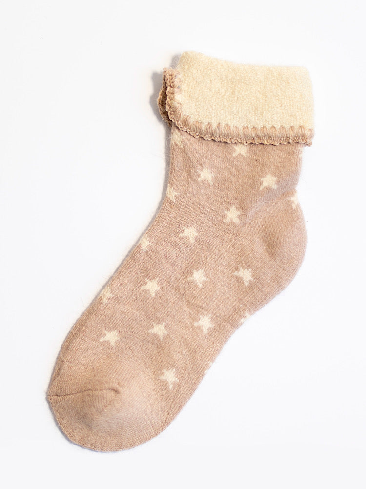 Mocha Star Luxury Cosy Socks