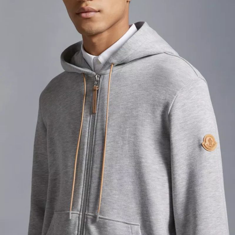 MONCLER  |Logo Patch Zip-Up Hoodie