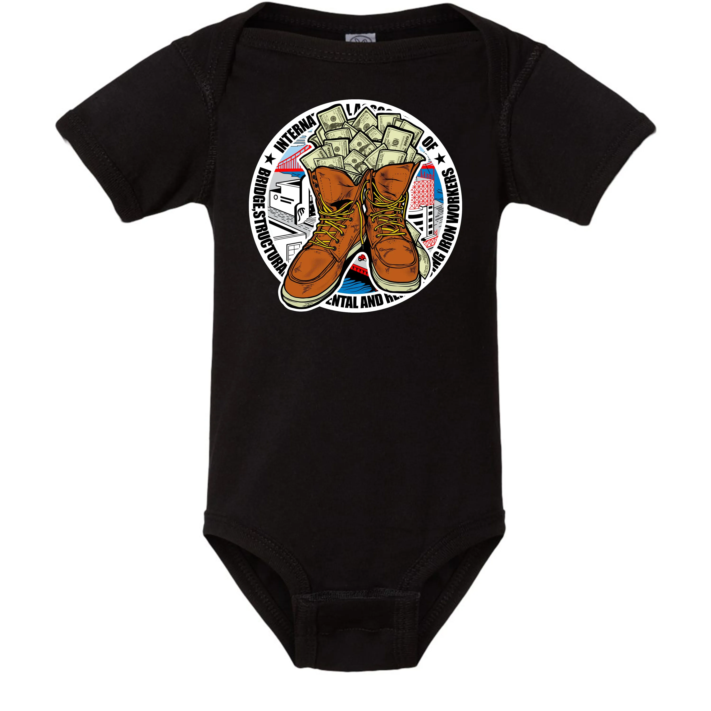 MONEY BOOTS ONESIE