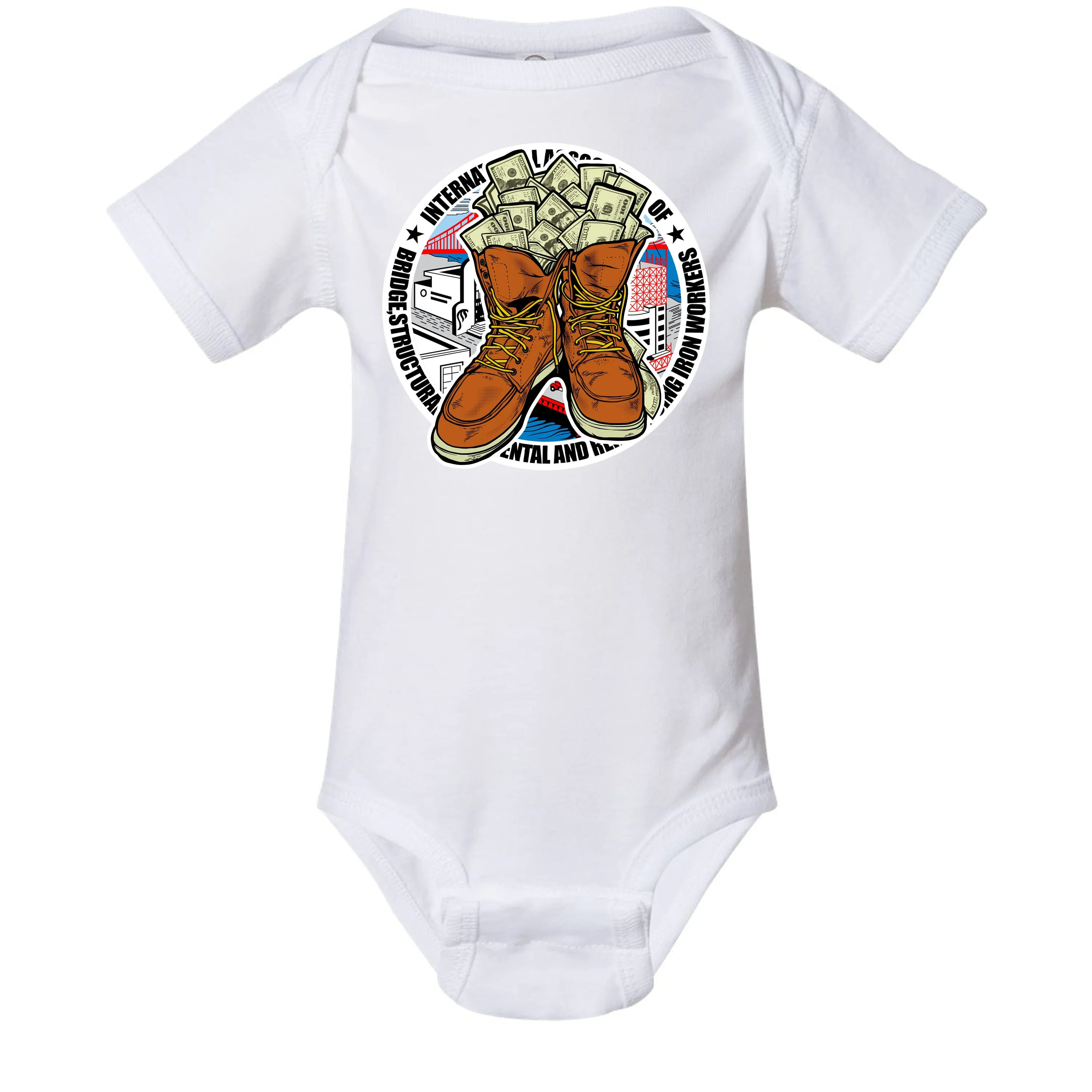 MONEY BOOTS ONESIE