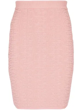 MONOGRAM GLITTER MIDI SKIRT