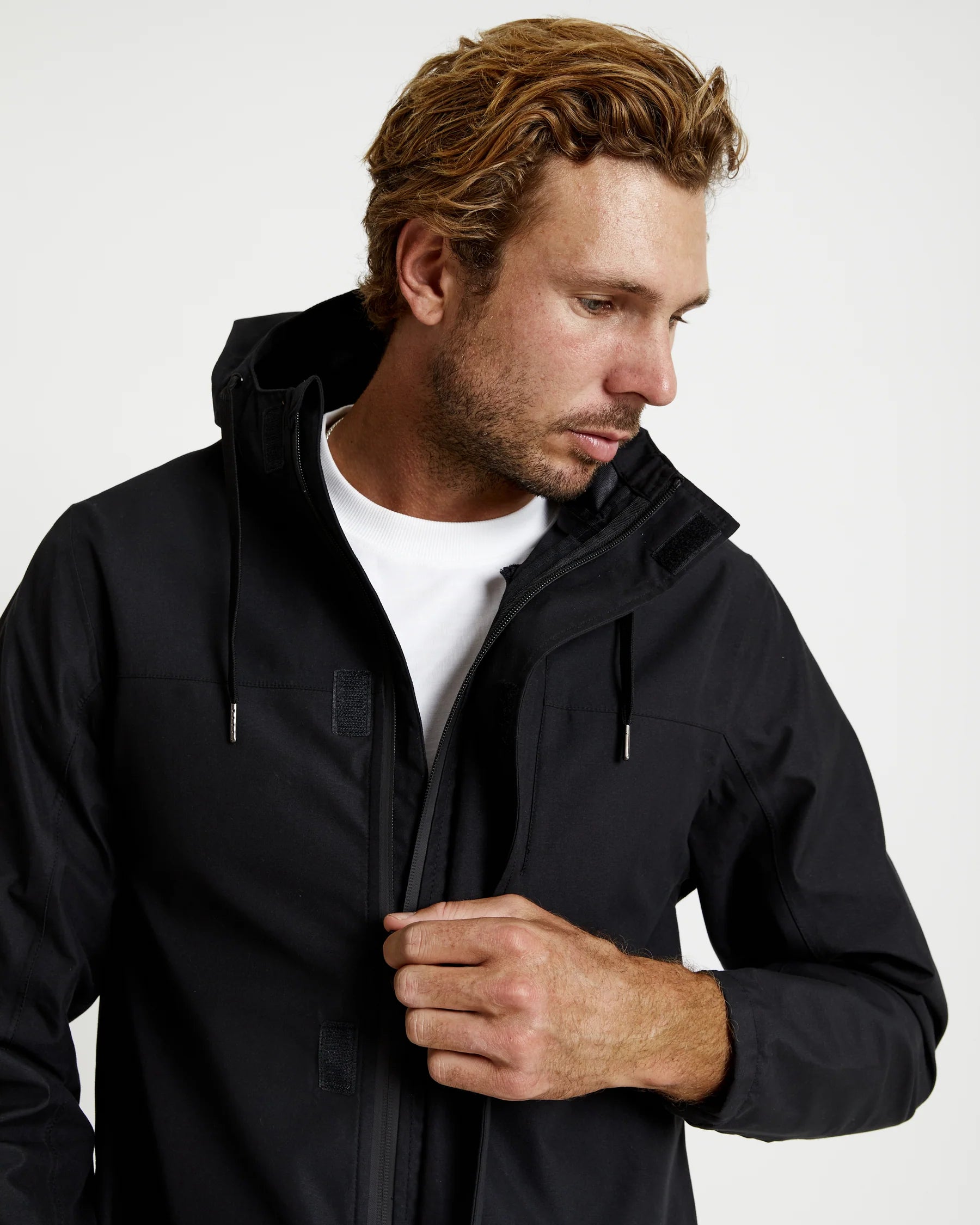 Mr Simple - Waterproof Rain Jacket Black