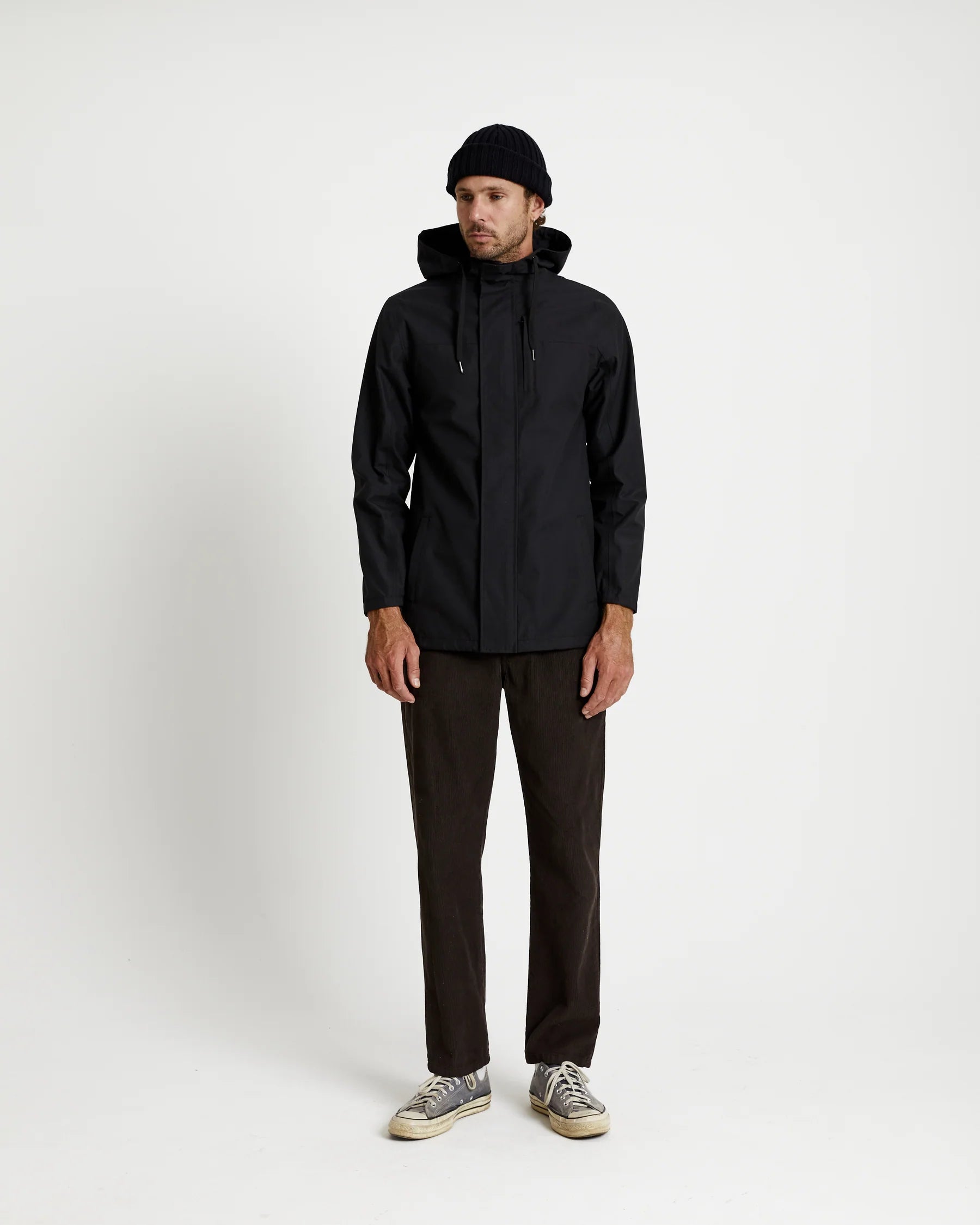 Mr Simple - Waterproof Rain Jacket Black