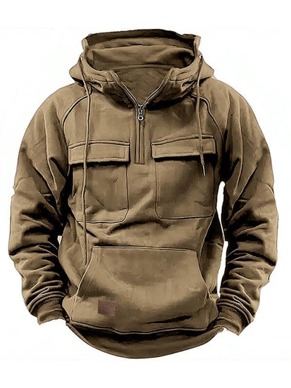 Multi-Pocket Hooded Men Winter Jacket