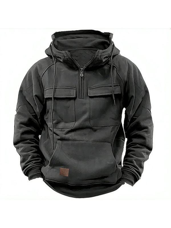 Multi-Pocket Hooded Men Winter Jacket