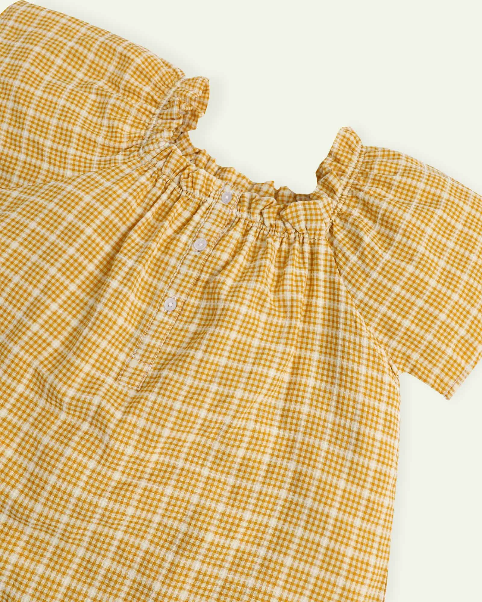 Mustard Checkered Top