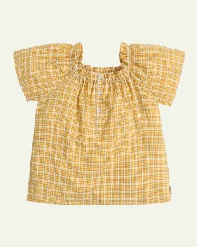 Mustard Checkered Top