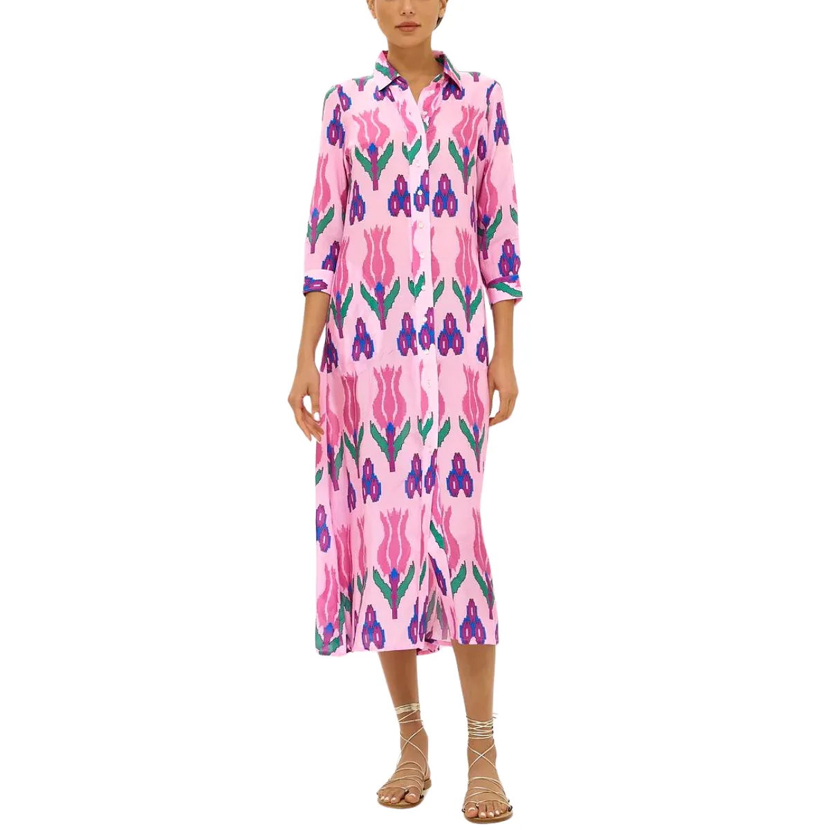 Oliphant Shirt Dress Midi - Sumba Pink