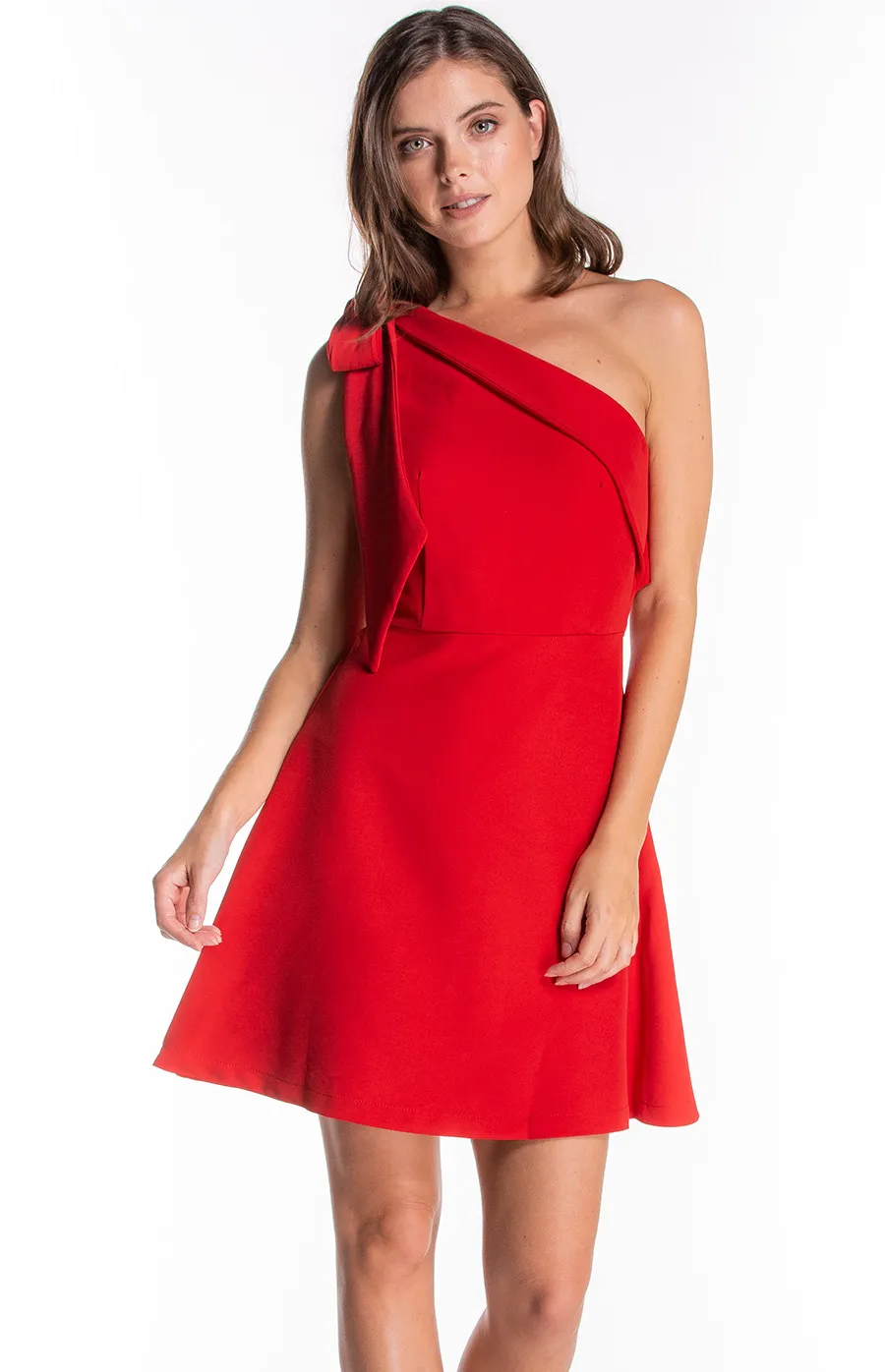 One shoulder dressy Dress with Bow details (SDR388A)