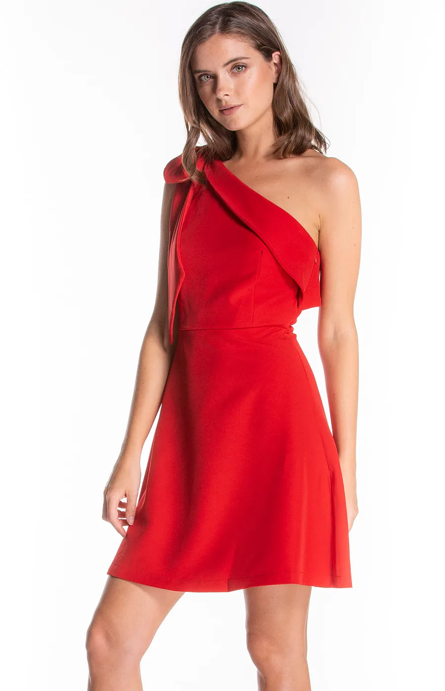 One shoulder dressy Dress with Bow details (SDR388A)