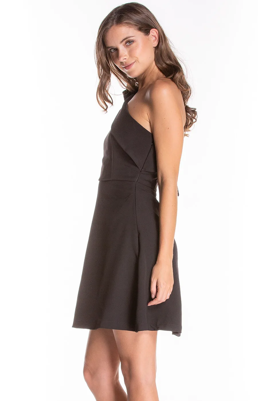 One shoulder dressy Dress with Bow details (SDR388A)