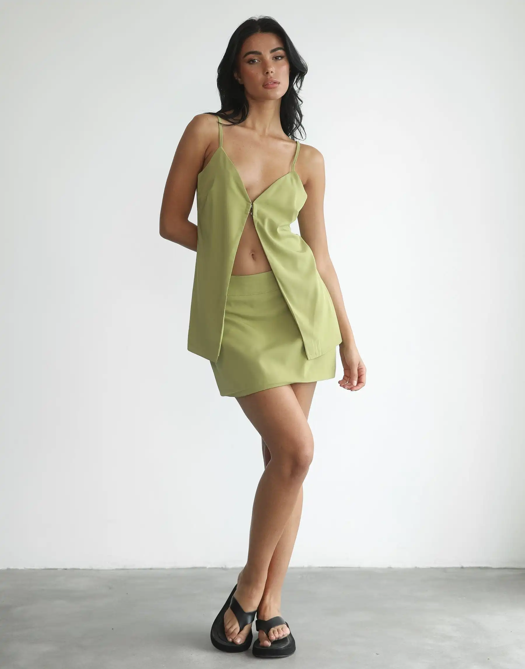 Orchid Mini Skirt (Olive)