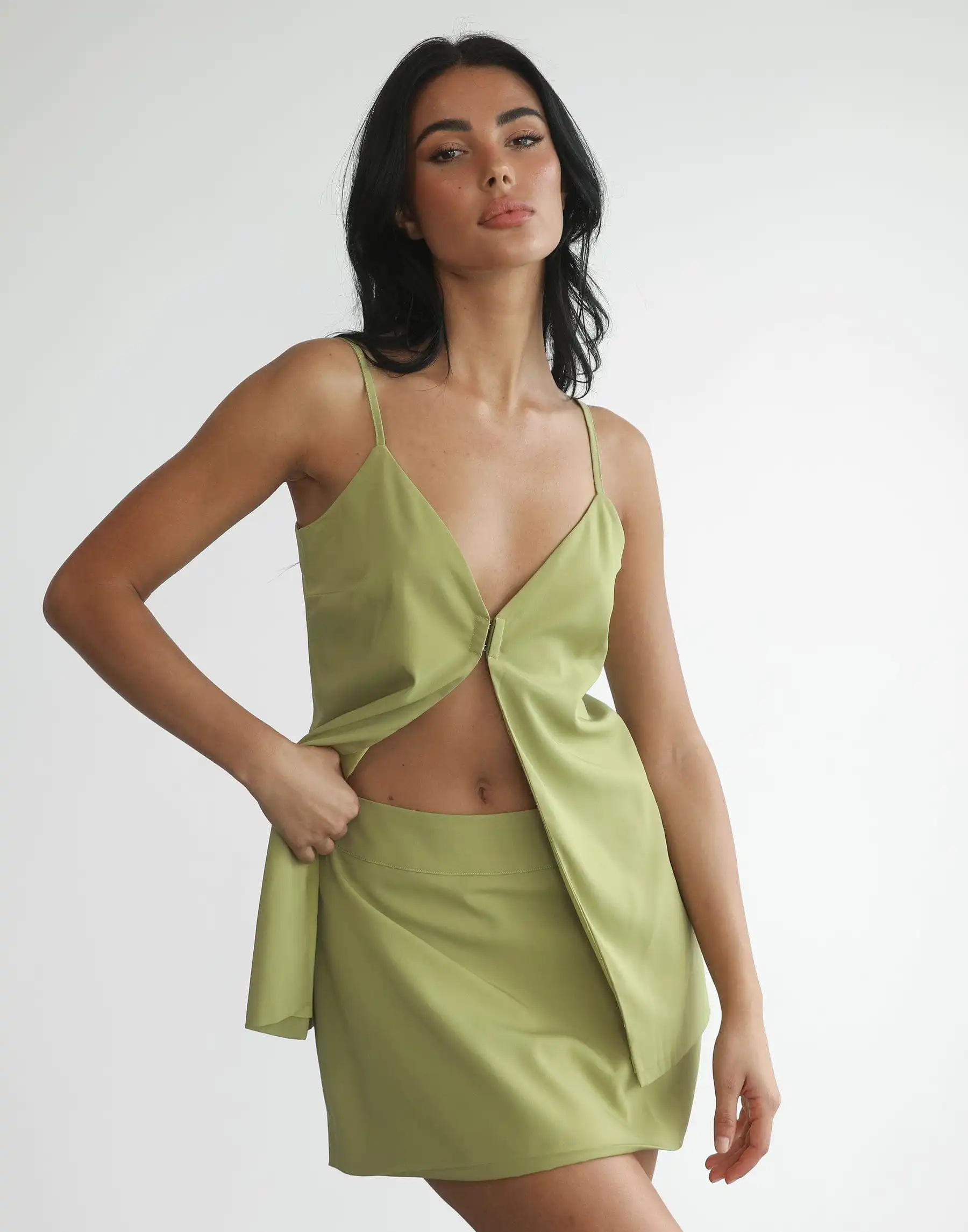 Orchid Mini Skirt (Olive)