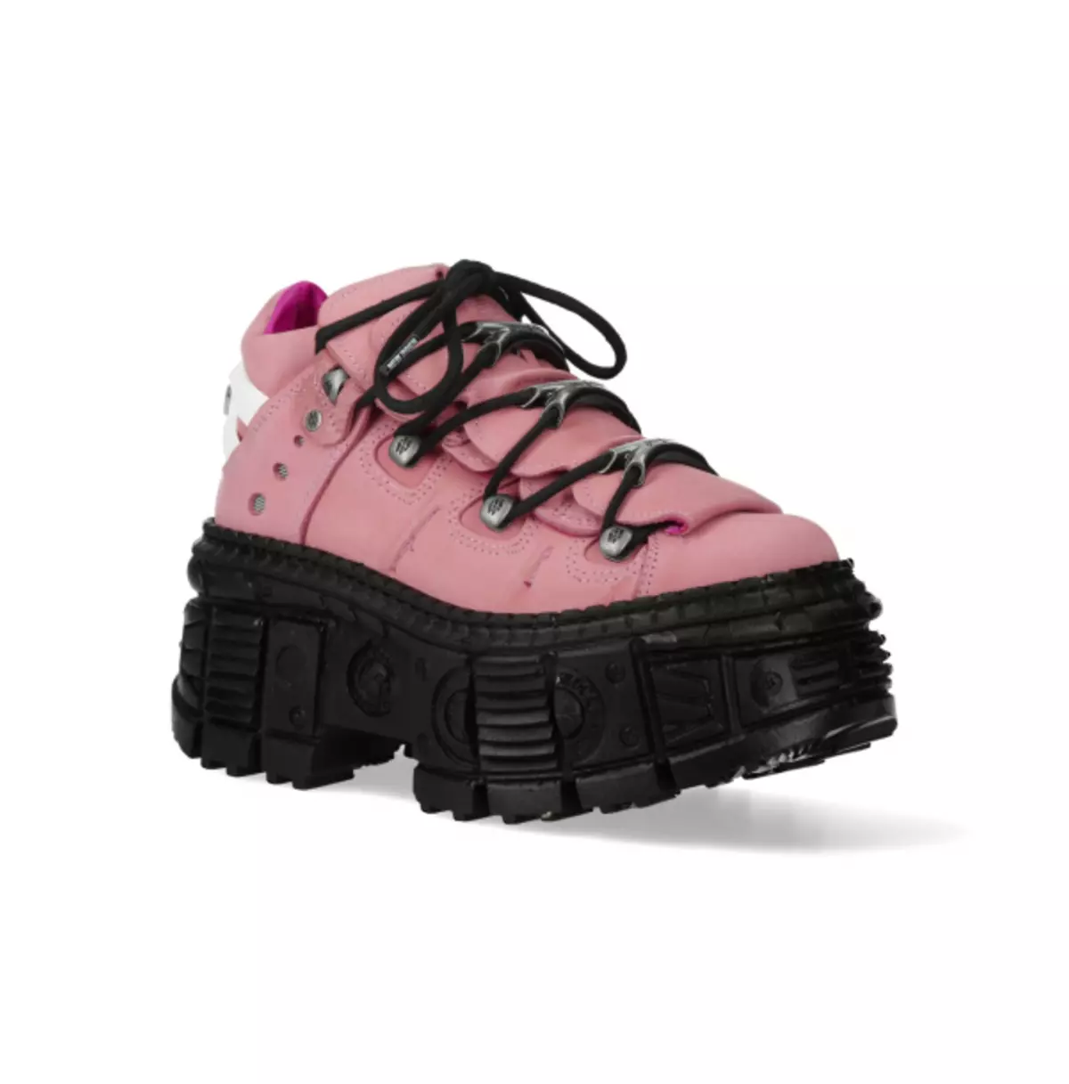 Pink Platform Lace-Up Boots | Canvas and Rubber Sole Boots