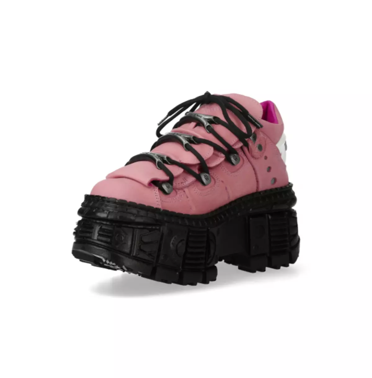 Pink Platform Lace-Up Boots | Canvas and Rubber Sole Boots