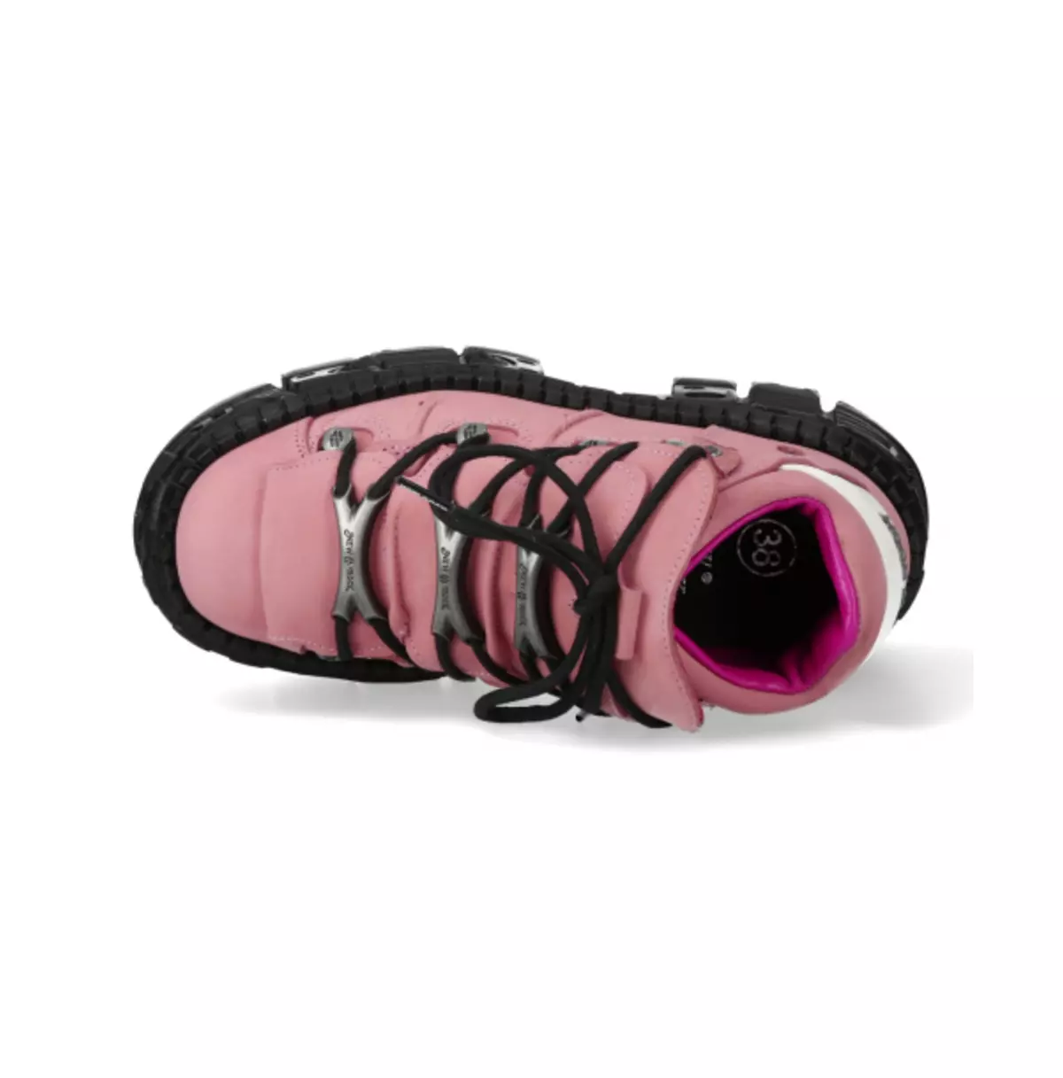 Pink Platform Lace-Up Boots | Canvas and Rubber Sole Boots