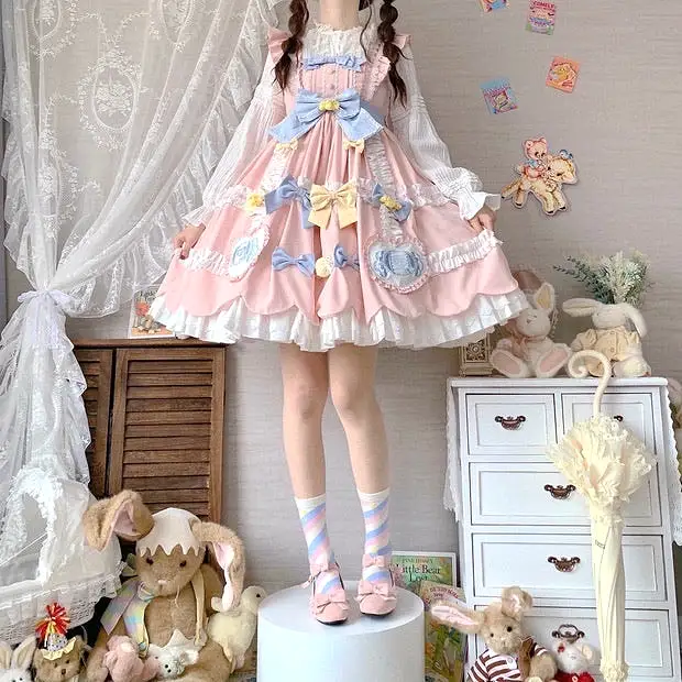 pre order macaroon soy milk lolita JSK dress