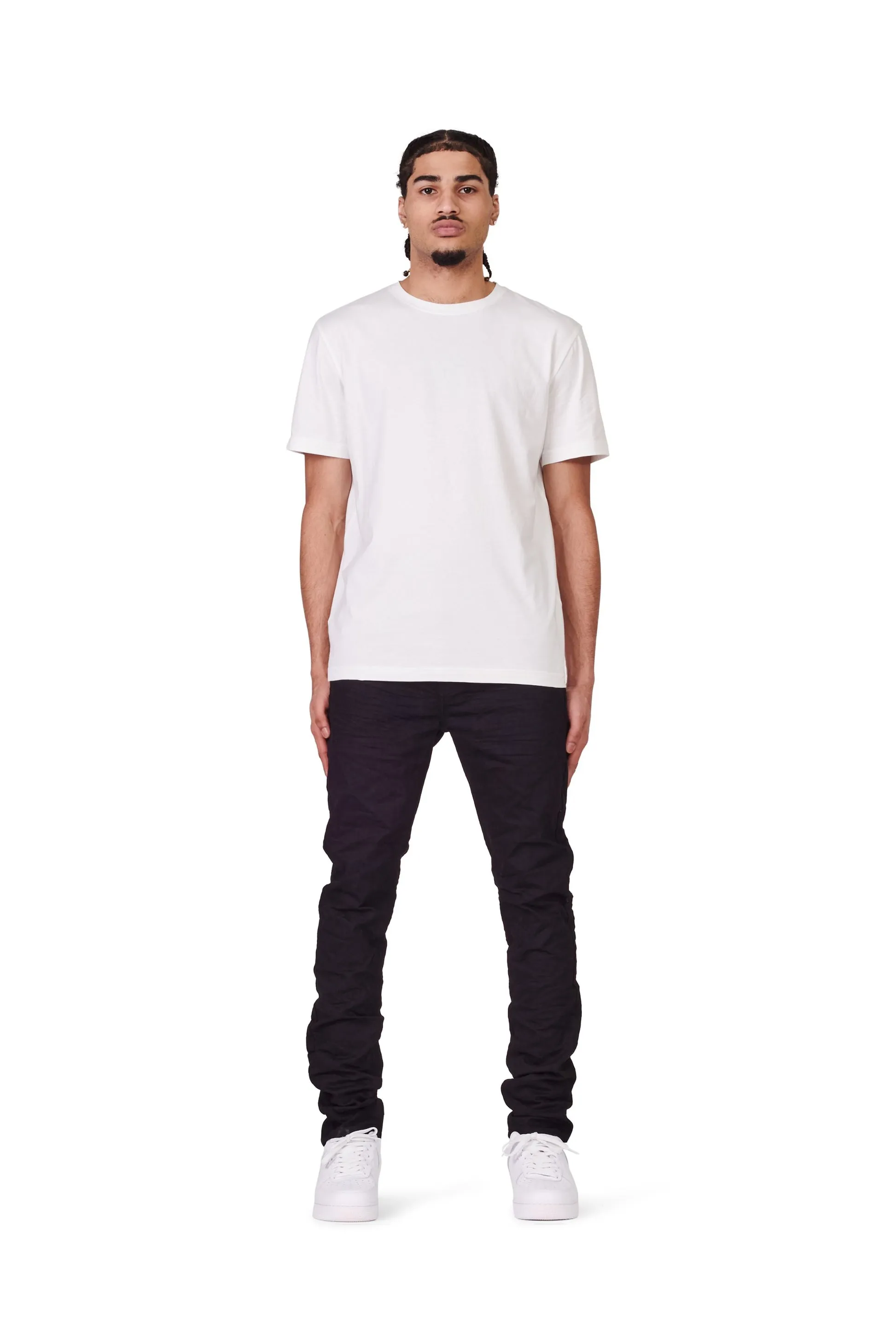 Purple - P001 Black Raw Jeans