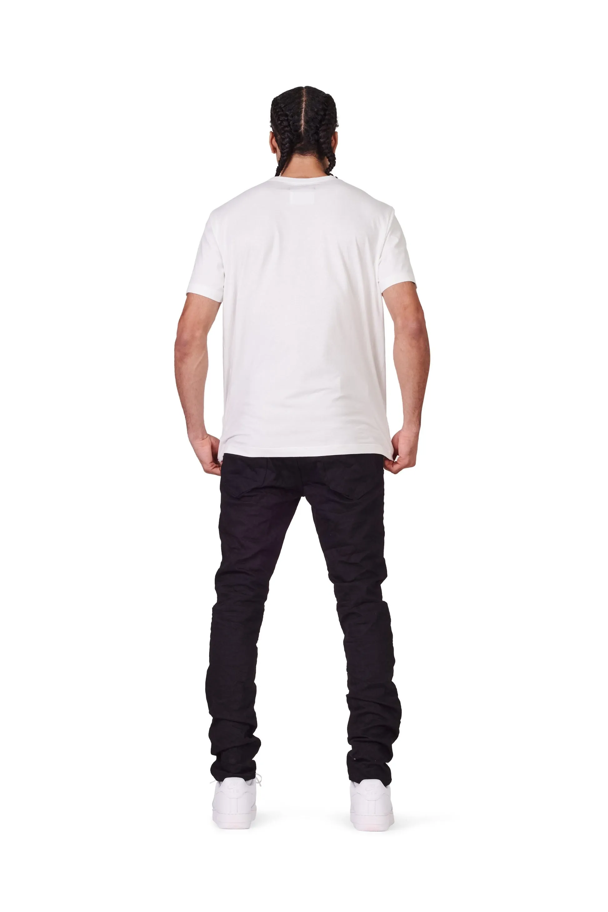 Purple - P001 Black Raw Jeans