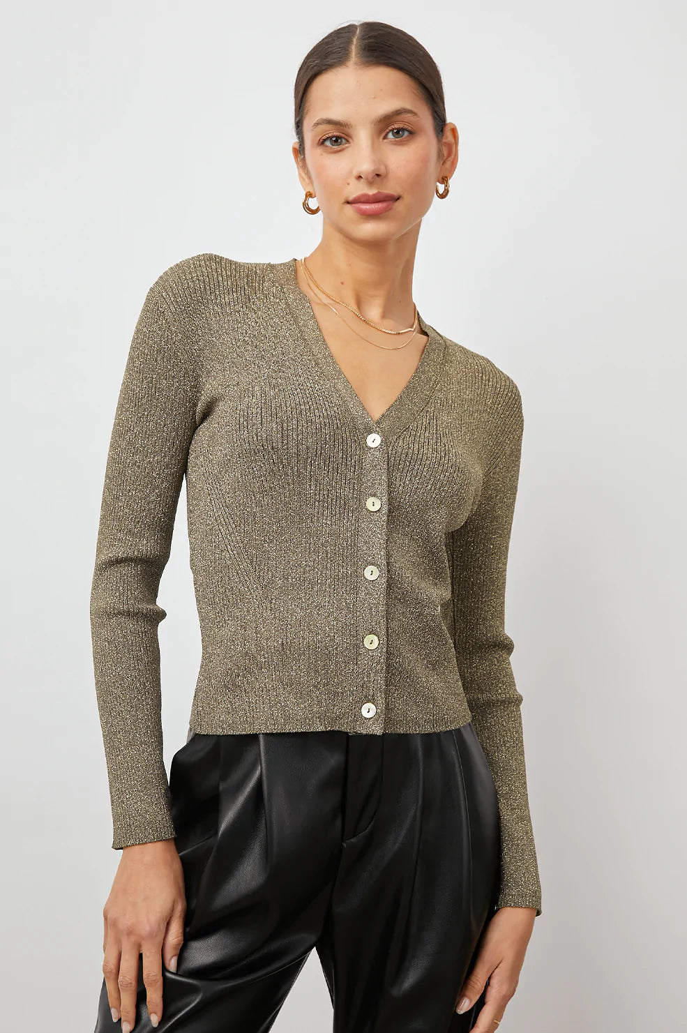 Rails Beau Sweater - Gold Lurex