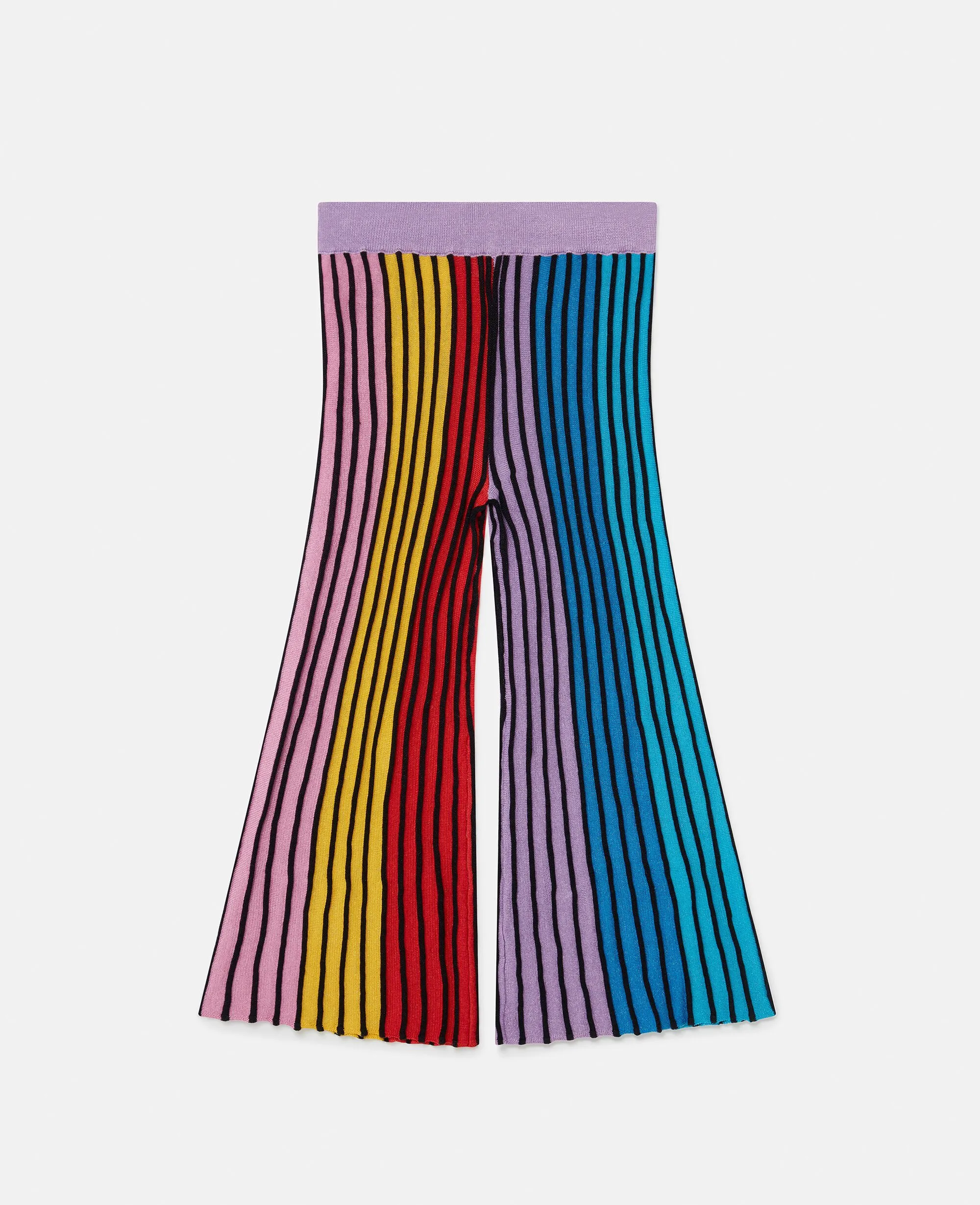 Rainbow Striped Flared Pants 