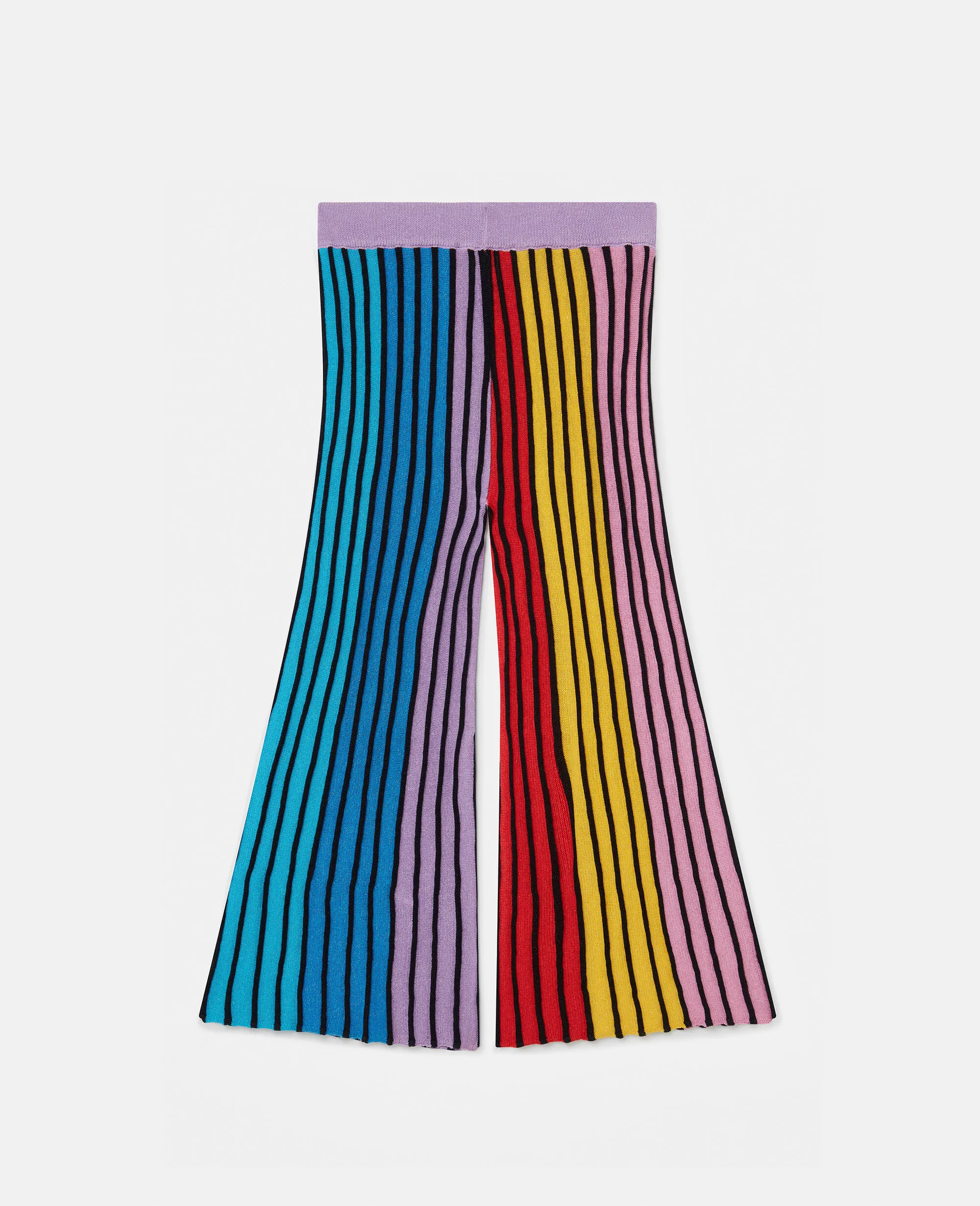 Rainbow Striped Flared Pants 