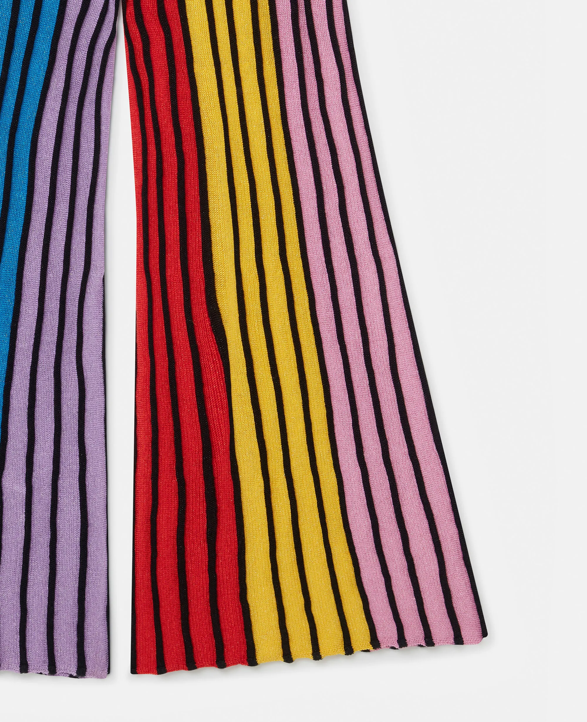 Rainbow Striped Flared Pants 