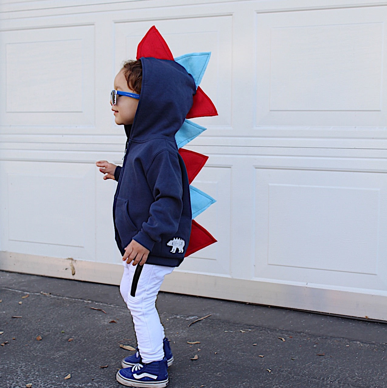 Red & Blue Dino Hoodie