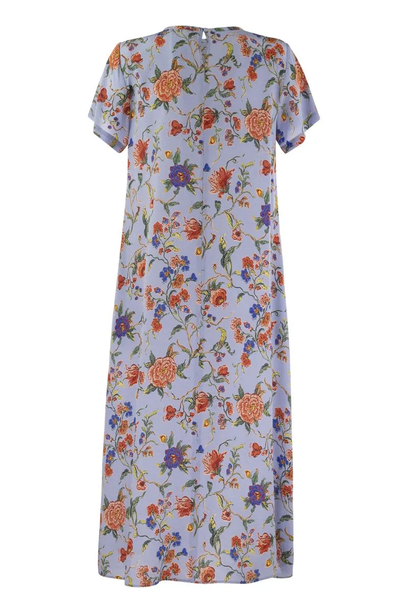 REVERE - PRINTED SILK T-SHIRT DRESS