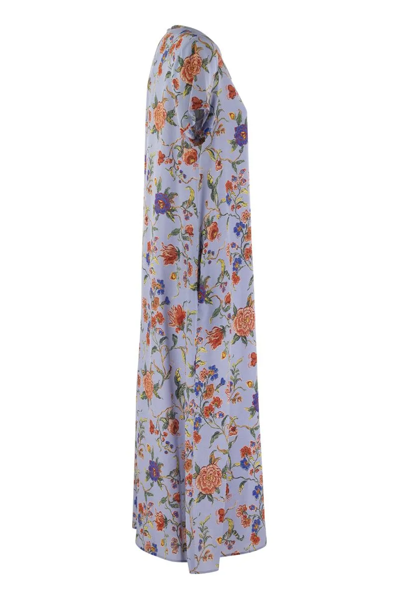 REVERE - PRINTED SILK T-SHIRT DRESS