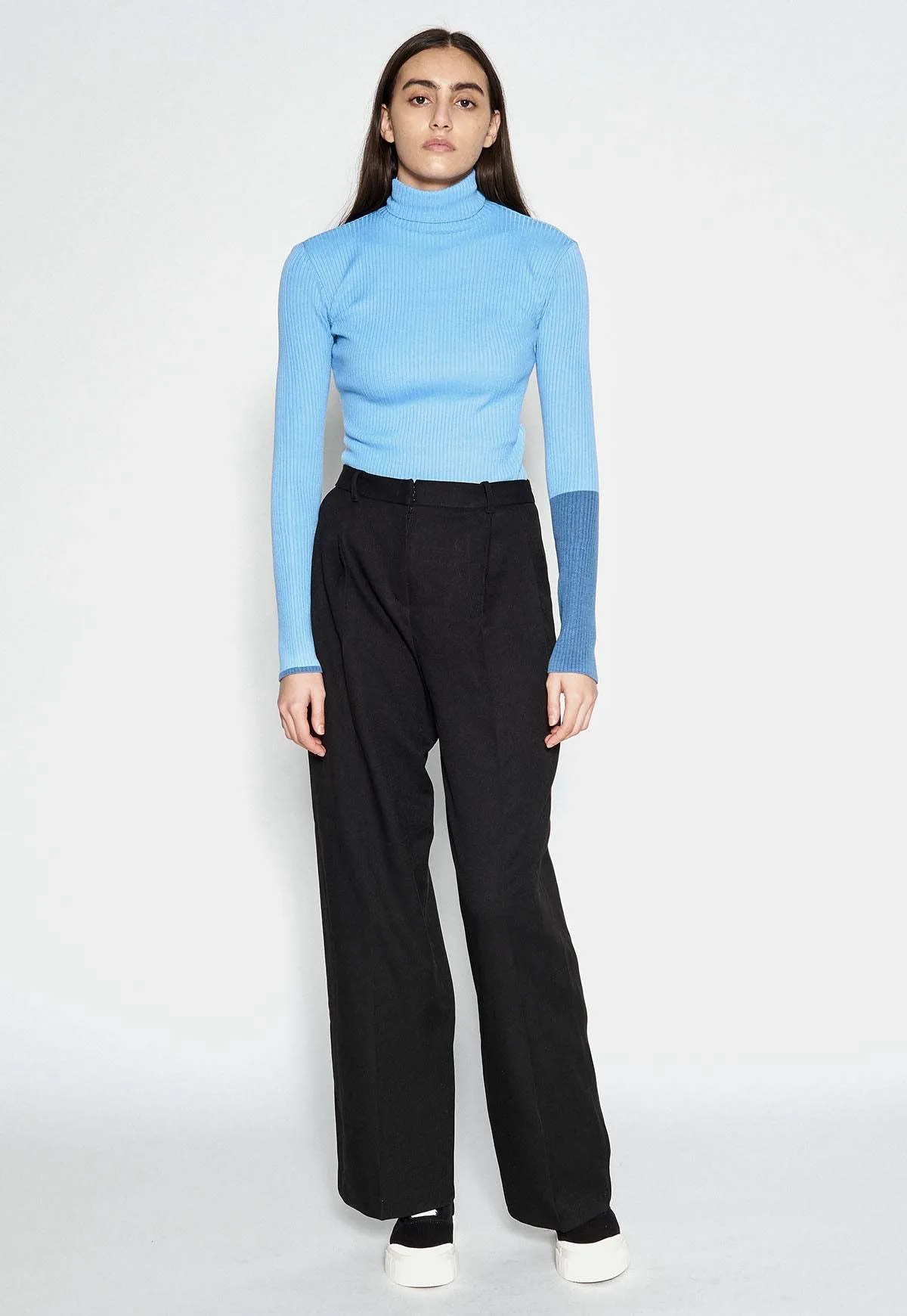 Rib Turtleneck - Blue