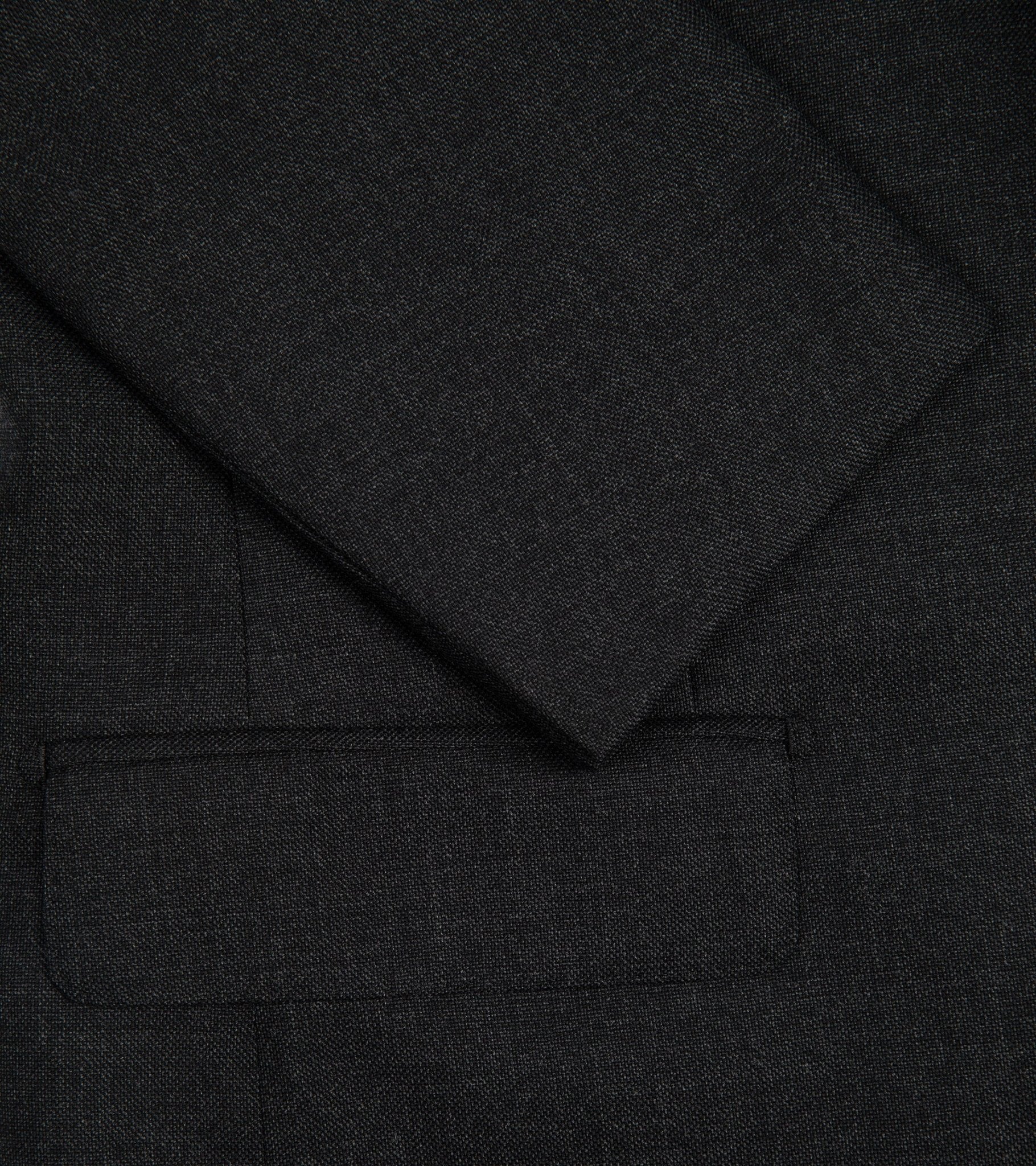 Ring Jacket Calm Twist Wool Suit: Charcoal