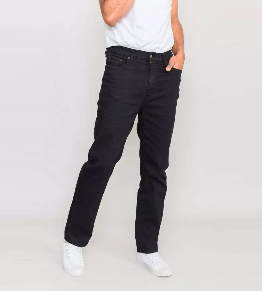 Rockford Mens Black Comfort Fit Stretch Jeans (CARLOS BLACK)