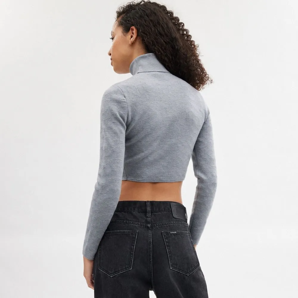 SIGNATURE CROPPED TURTLENECK