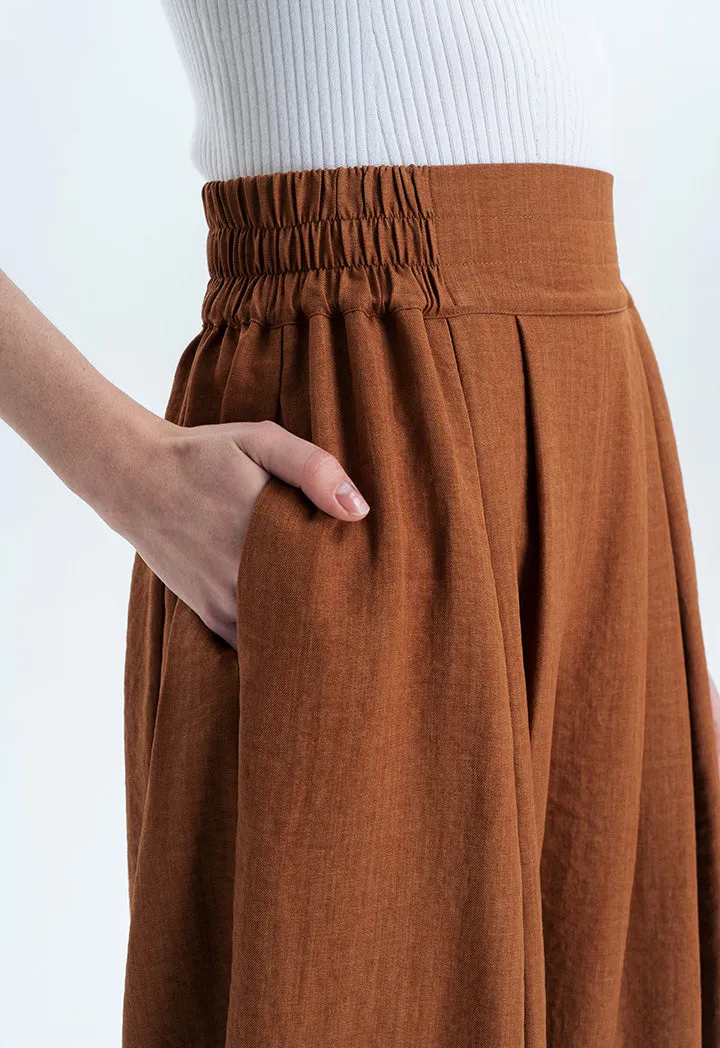 Slanted Hem Wide Leg Trouser