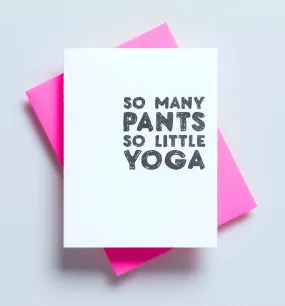 So Many Pants So Little Yoga Card