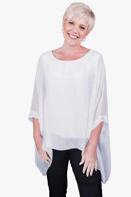 Sophie Silk Kaftan Top