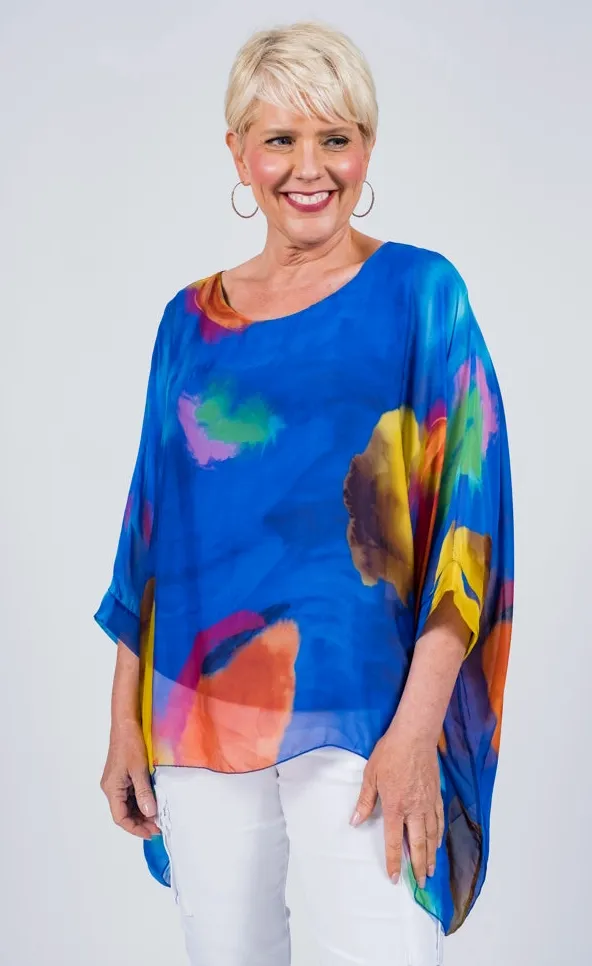 Sophie Silk Kaftan Top